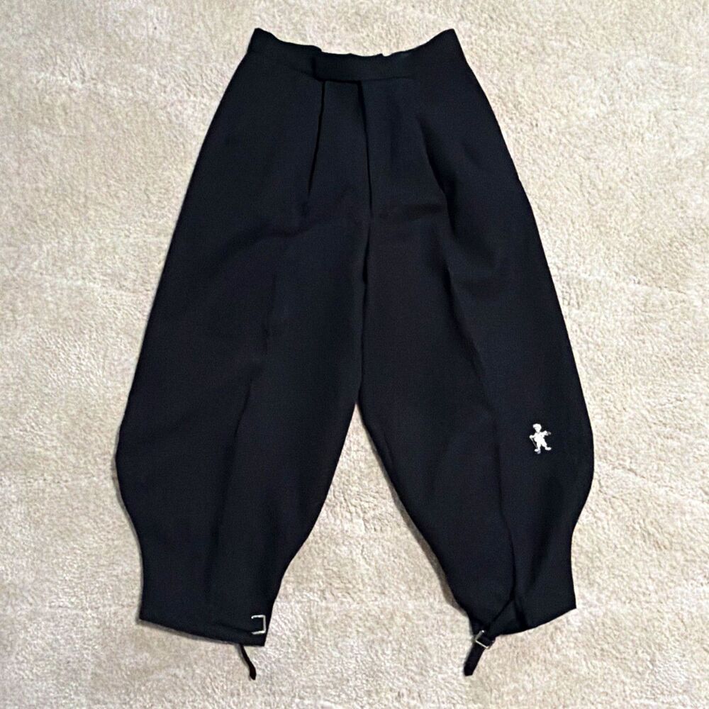 VTG T Barry Knicker Co Mens Golf Knickers Pants Pleated Black Size 8 made in USA